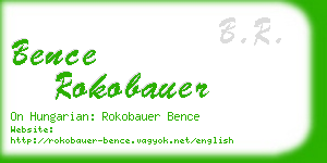 bence rokobauer business card
